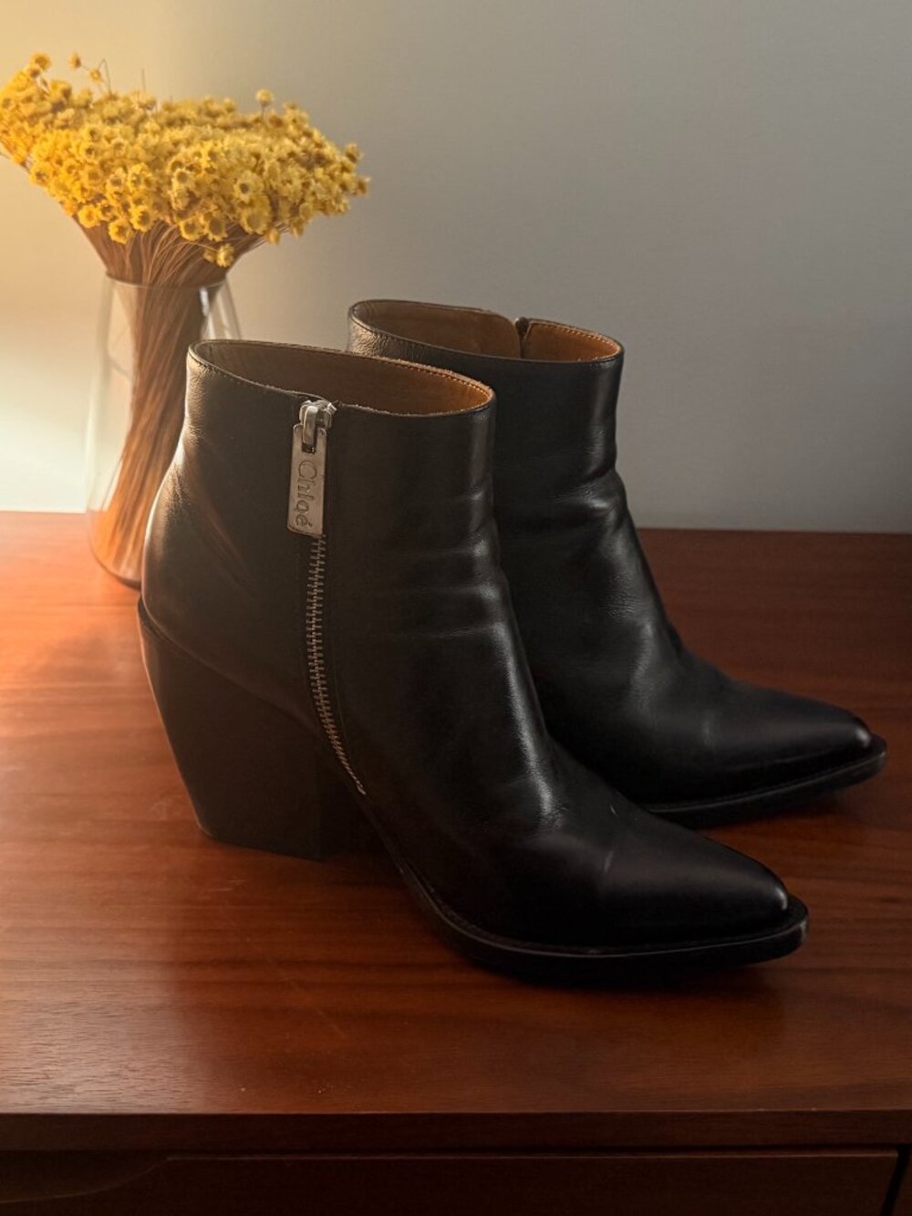 Chloe Serina Black Ankle boots